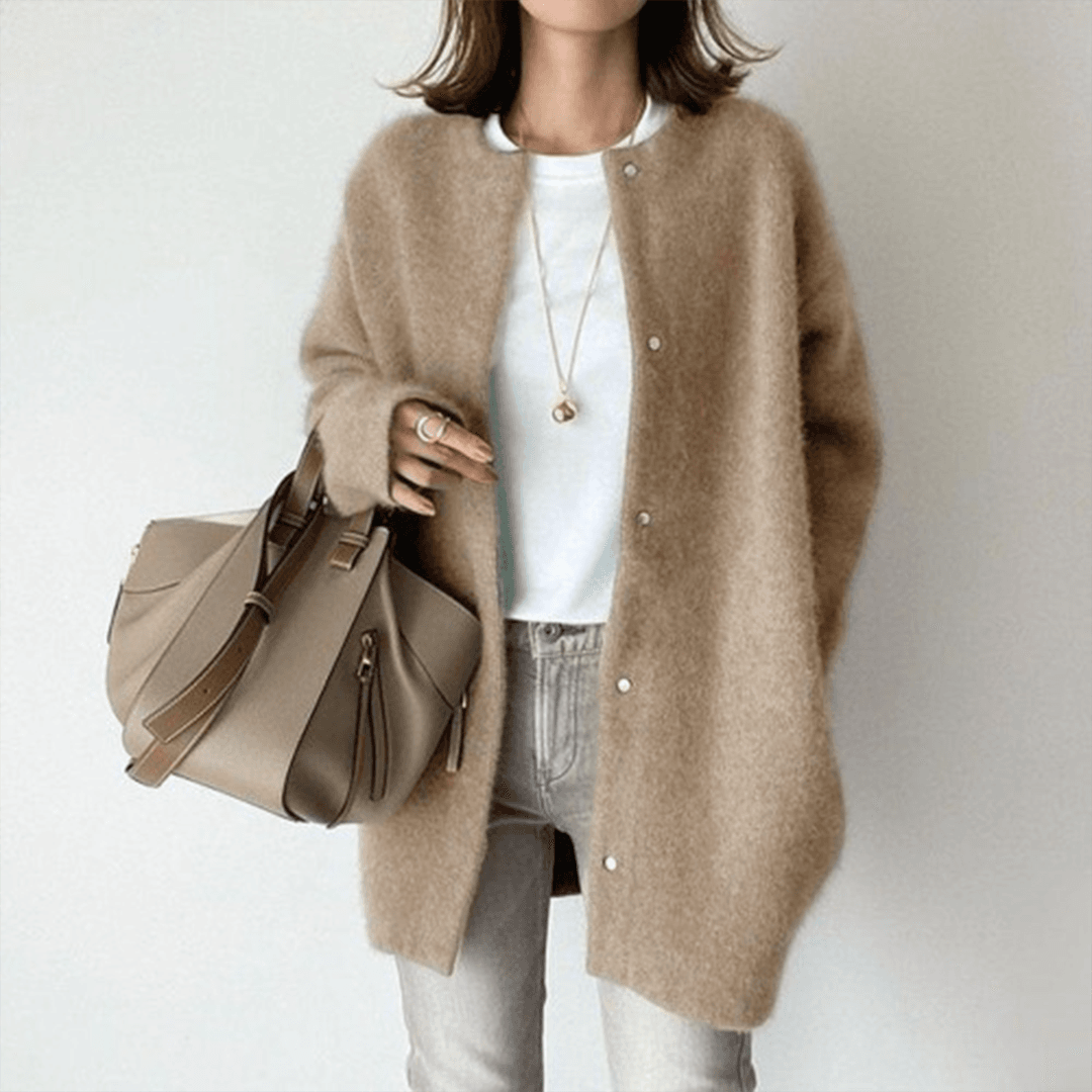 Women's Button Front Textured Knit Cardigan Sweater