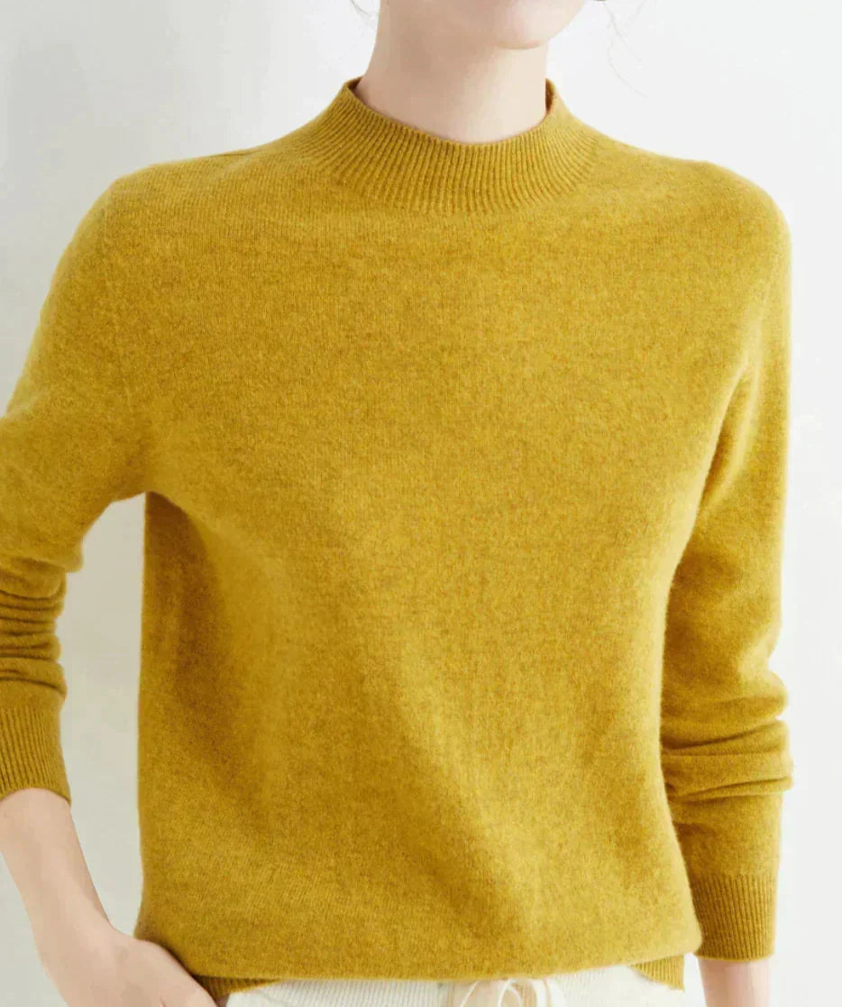 Women's Cashmere Blend Classic Fit Knit Pullover Sweater
