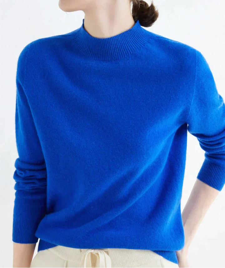 Women's Cashmere Blend Classic Fit Knit Pullover Sweater