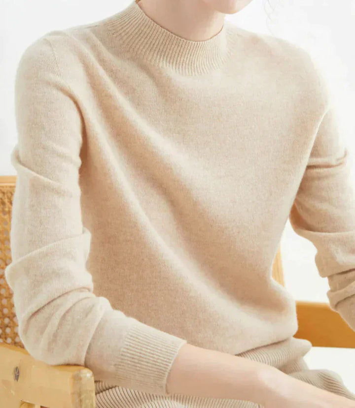 Women's Cashmere Blend Classic Fit Knit Pullover Sweater