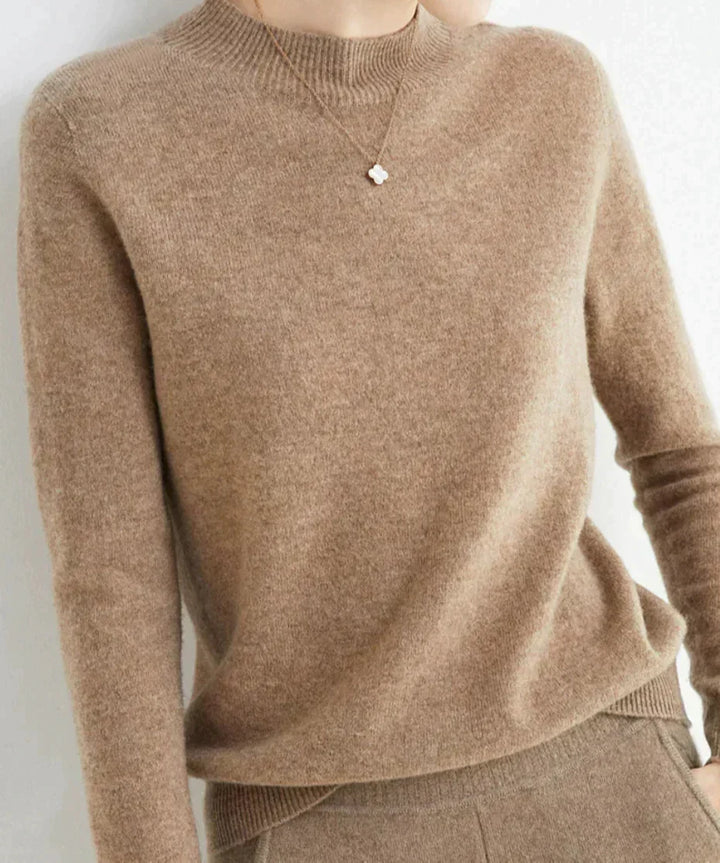 Women's Cashmere Blend Classic Fit Knit Pullover Sweater
