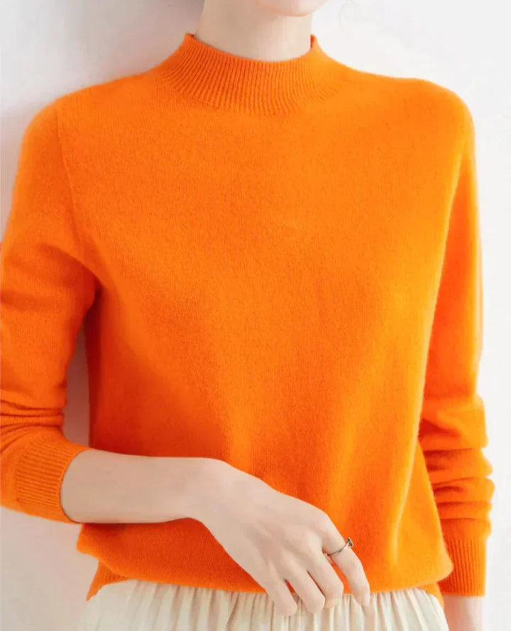 Women's Cashmere Blend Classic Fit Knit Pullover Sweater