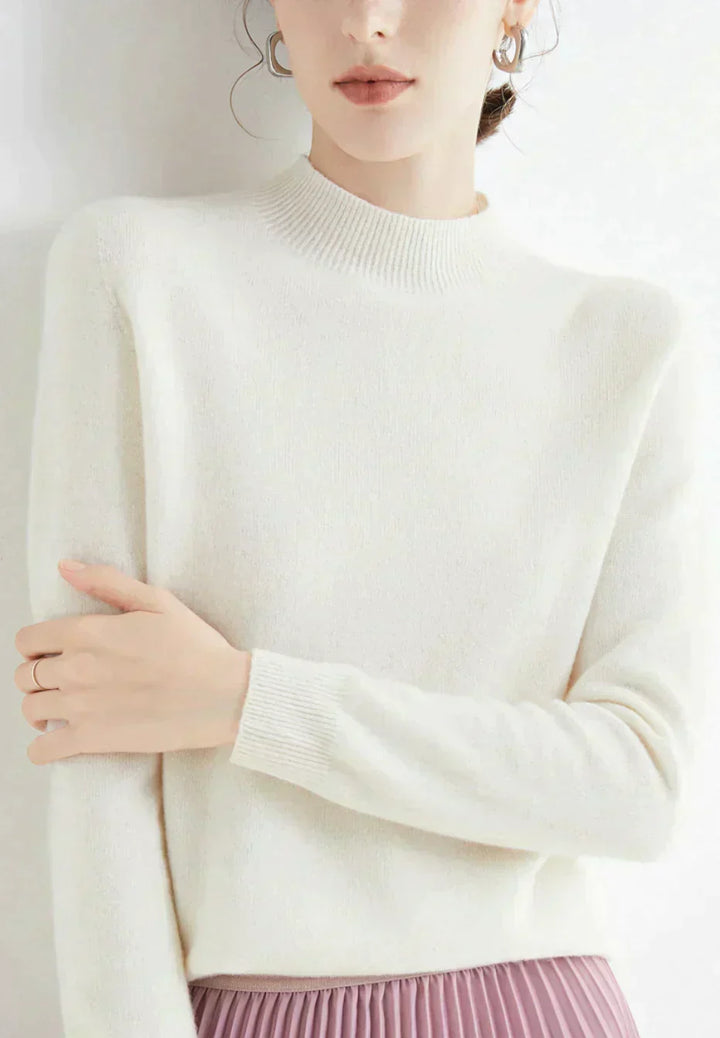 Women's Cashmere Blend Classic Fit Knit Pullover Sweater