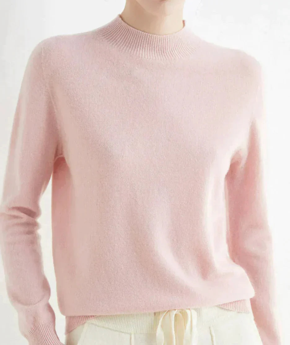 Women's Cashmere Blend Classic Fit Knit Pullover Sweater