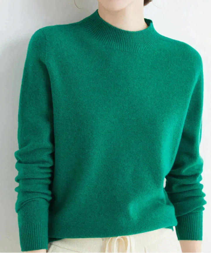 Women's Cashmere Blend Classic Fit Knit Pullover Sweater