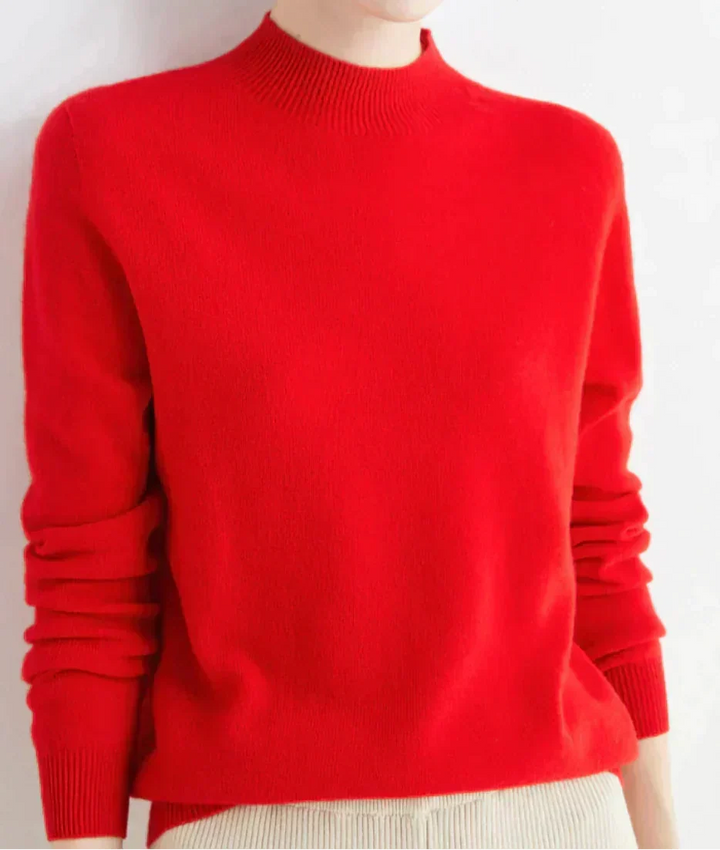 Women's Cashmere Blend Classic Fit Knit Pullover Sweater