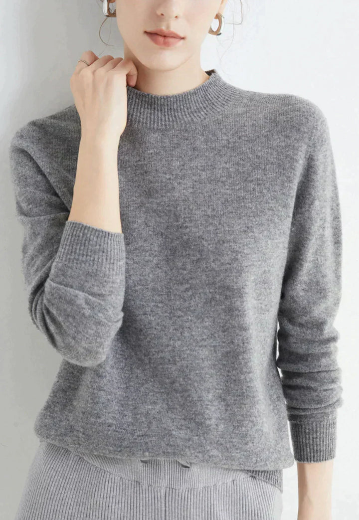 Women's Cashmere Blend Classic Fit Knit Pullover Sweater