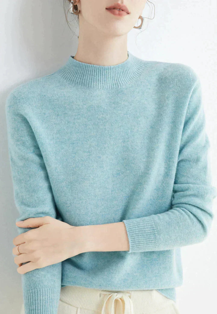 Women's Cashmere Blend Classic Fit Knit Pullover Sweater