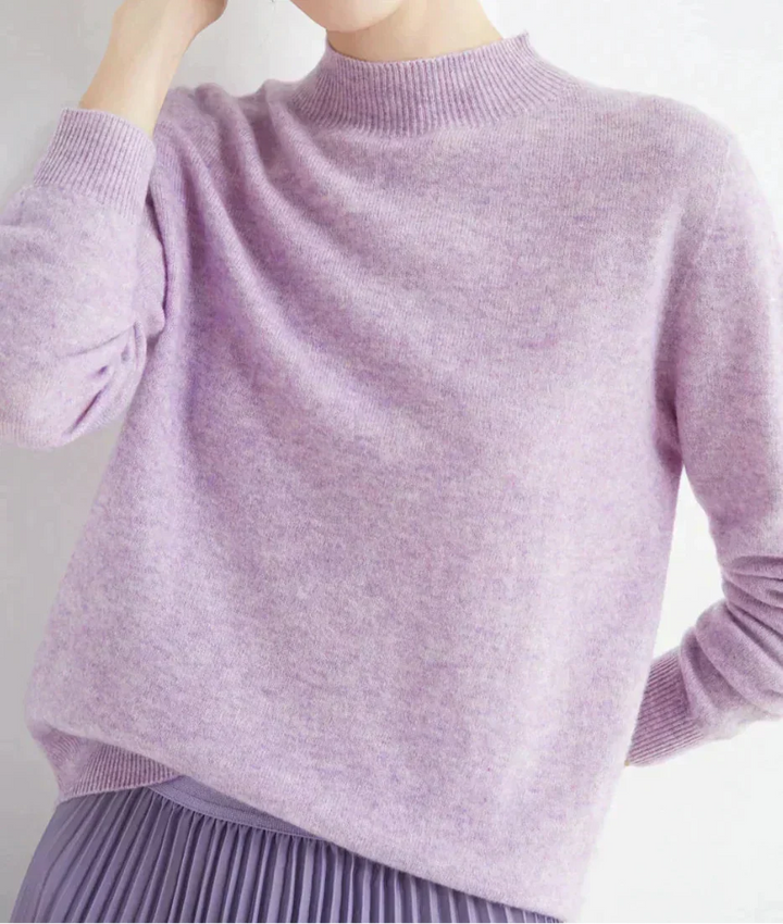 Women's Cashmere Blend Classic Fit Knit Pullover Sweater