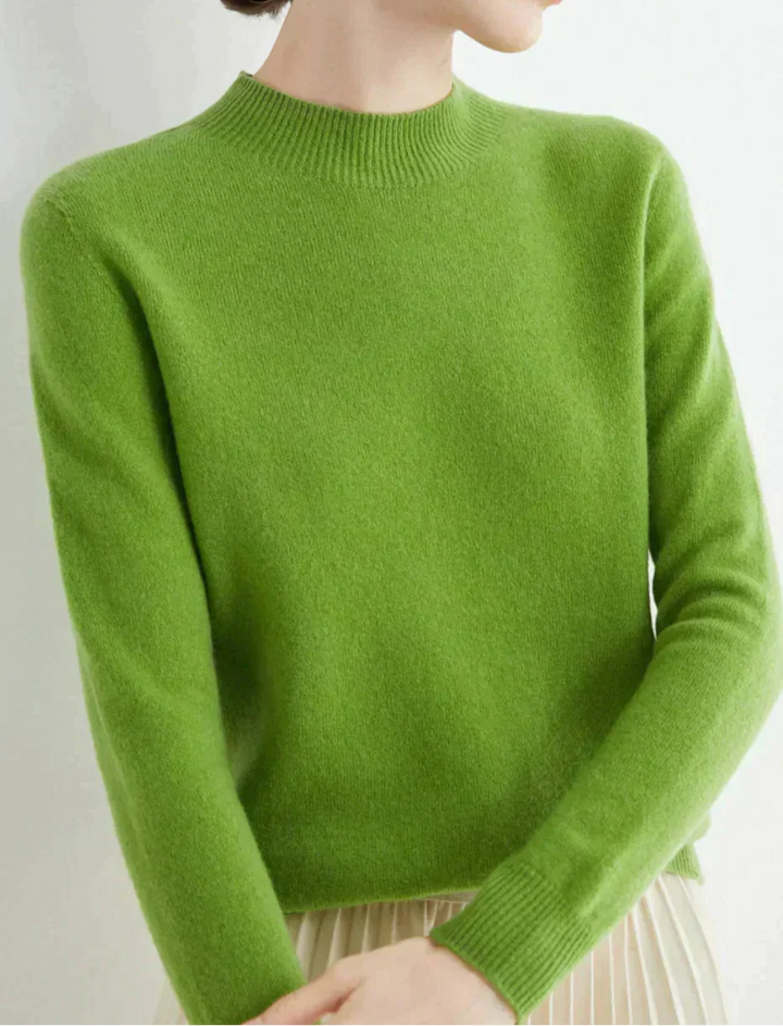 Women's Cashmere Blend Classic Fit Knit Pullover Sweater