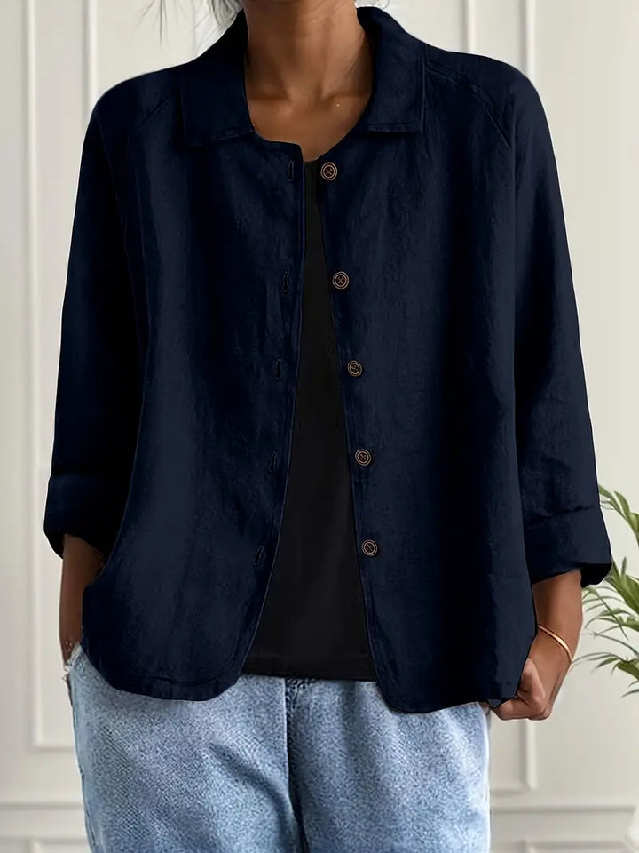 Women's Cotton Open Front Relaxed Transitional Top