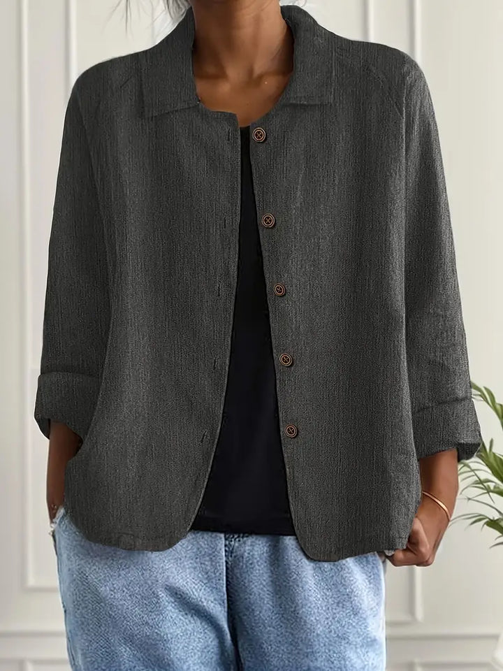 Women's Cotton Open Front Relaxed Transitional Top