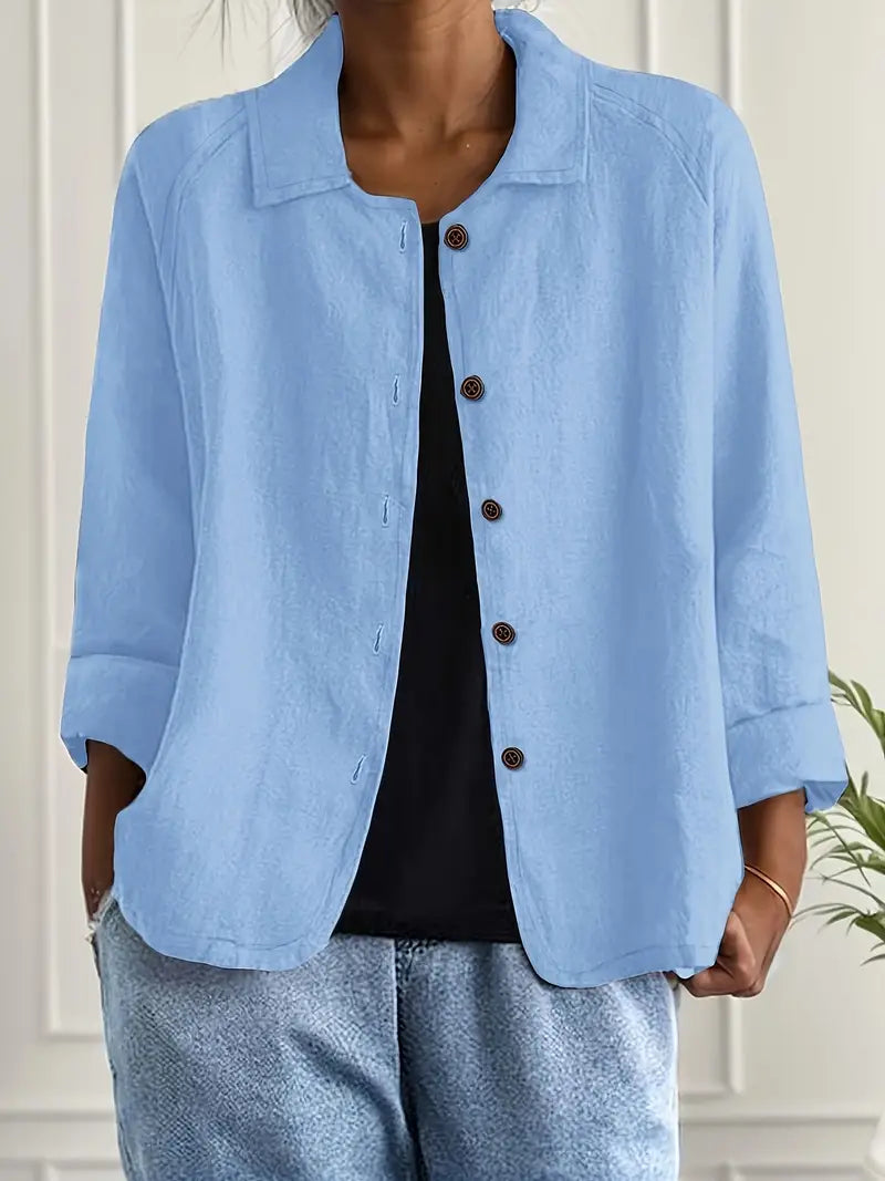 Women's Cotton Open Front Relaxed Transitional Top
