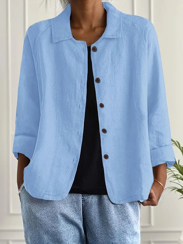 Women's Cotton Open Front Relaxed Transitional Top