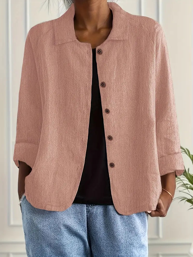 Women's Cotton Open Front Relaxed Transitional Top