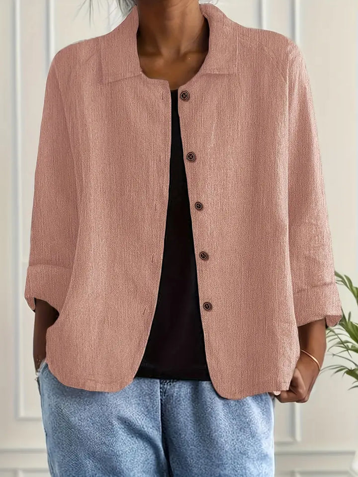 Women's Cotton Open Front Relaxed Transitional Top