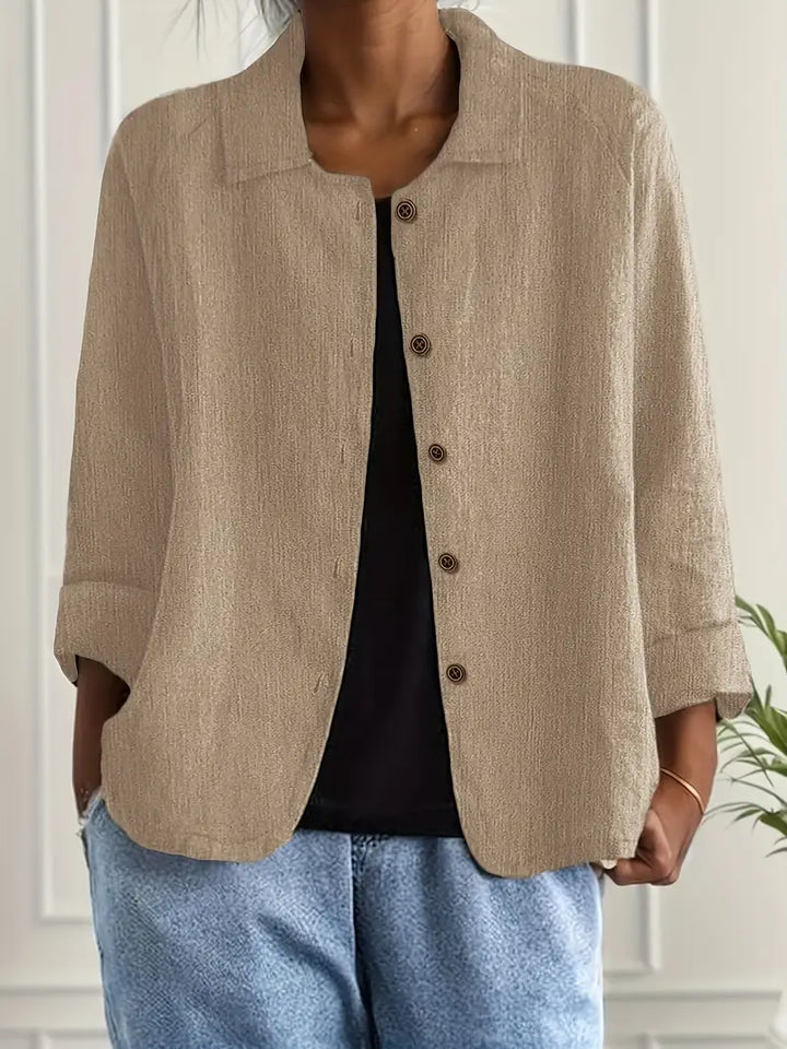 Women's Cotton Open Front Relaxed Transitional Top
