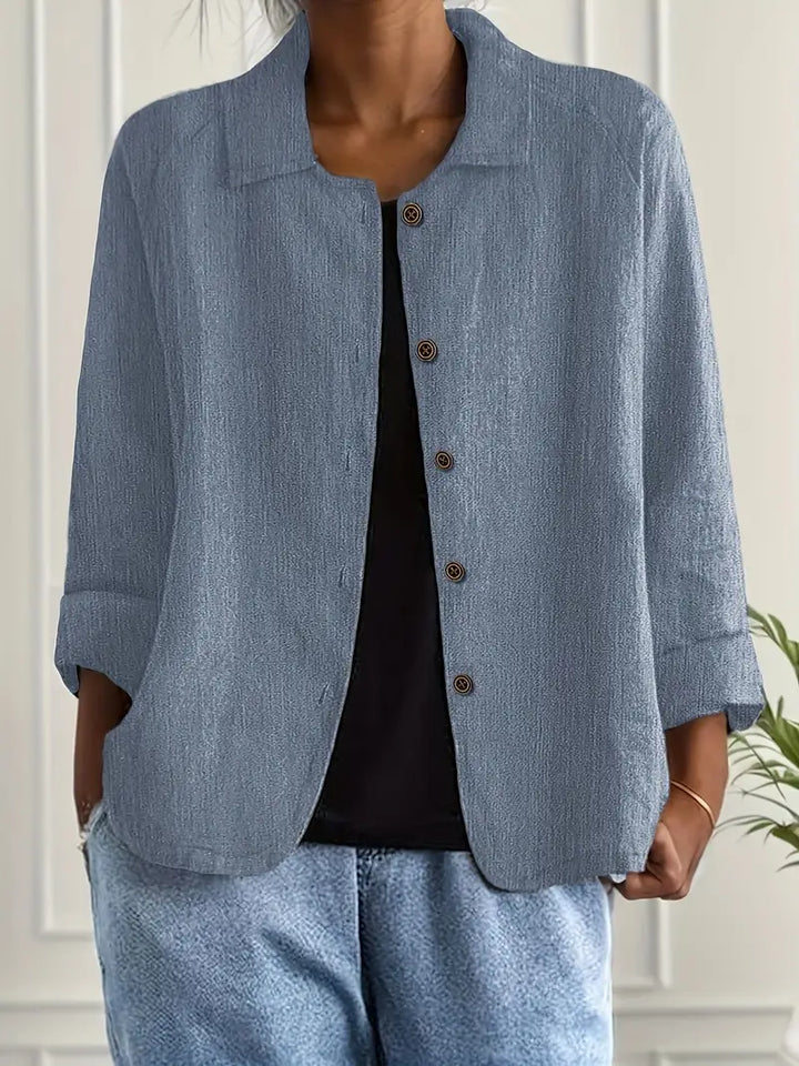 Women's Cotton Open Front Relaxed Transitional Top