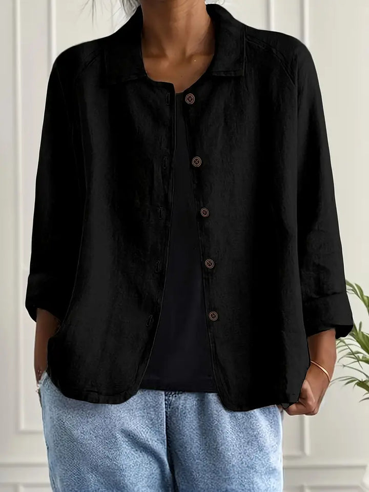 Women's Cotton Open Front Relaxed Transitional Top