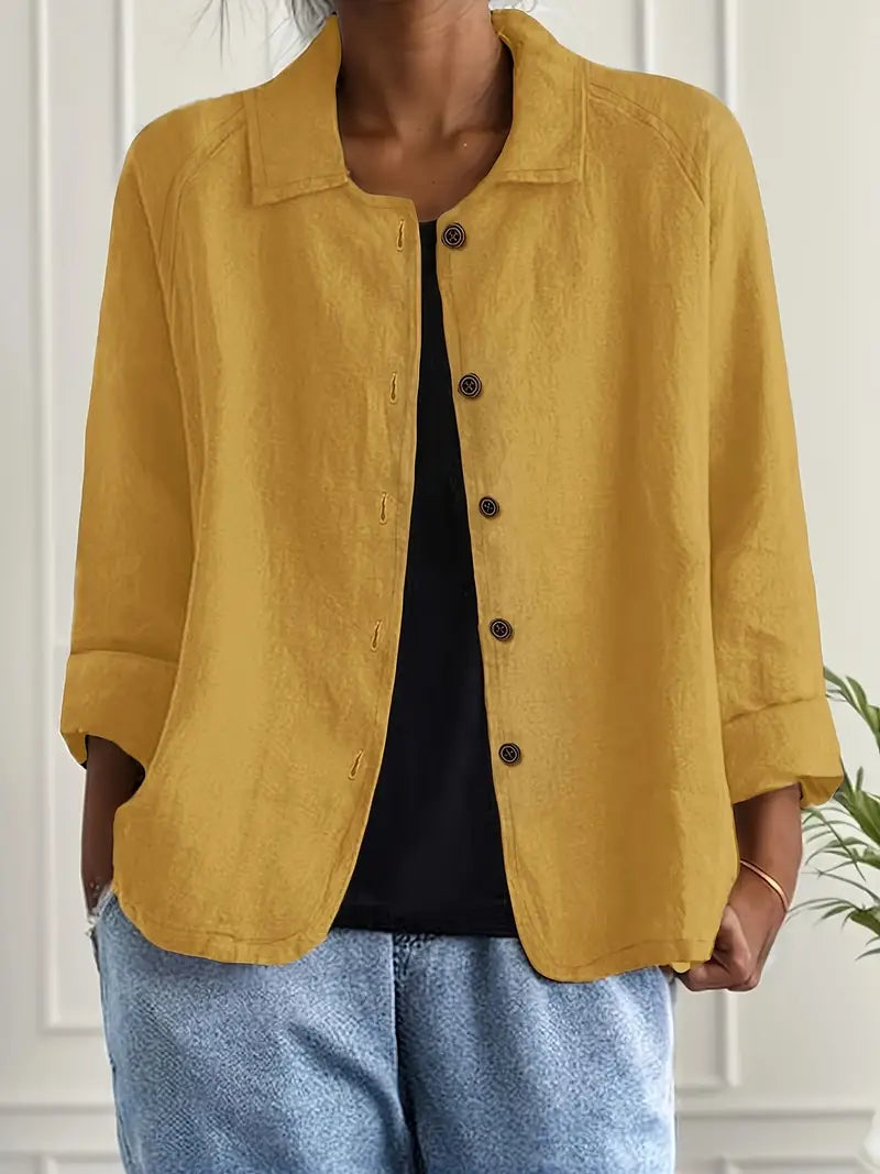 Women's Cotton Open Front Relaxed Transitional Top