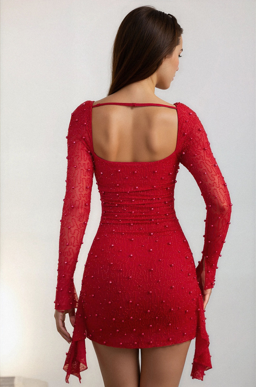 Women's Embellished Bodycon Mini Dress, Wedding Guest Party
