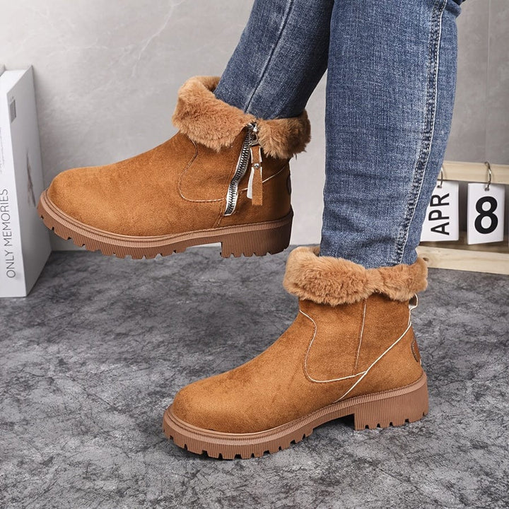 Women's Faux Fur Lined Side Zip Winter Ankle Boots