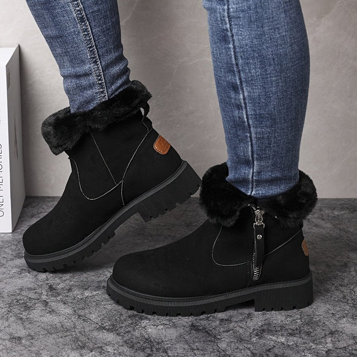 Women's Faux Fur Lined Side Zip Winter Ankle Boots