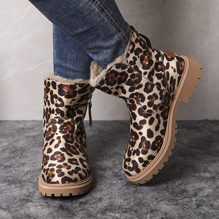 Women's Faux Fur Lined Side Zip Winter Ankle Boots
