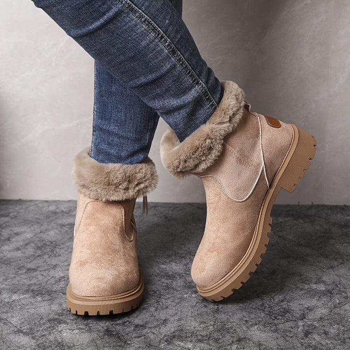 Women's Faux Fur Lined Side Zip Winter Ankle Boots