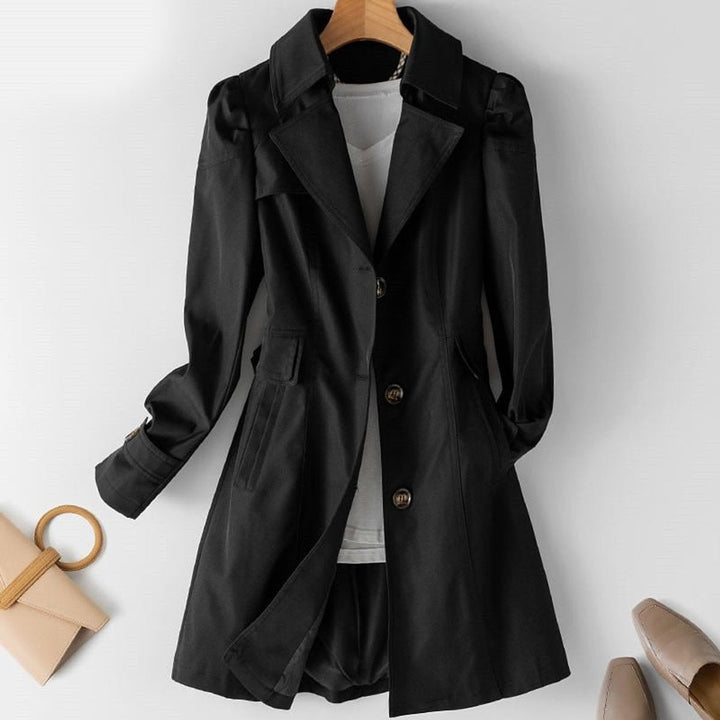 Women's Fitted Single Breasted Blazer Trench Coat