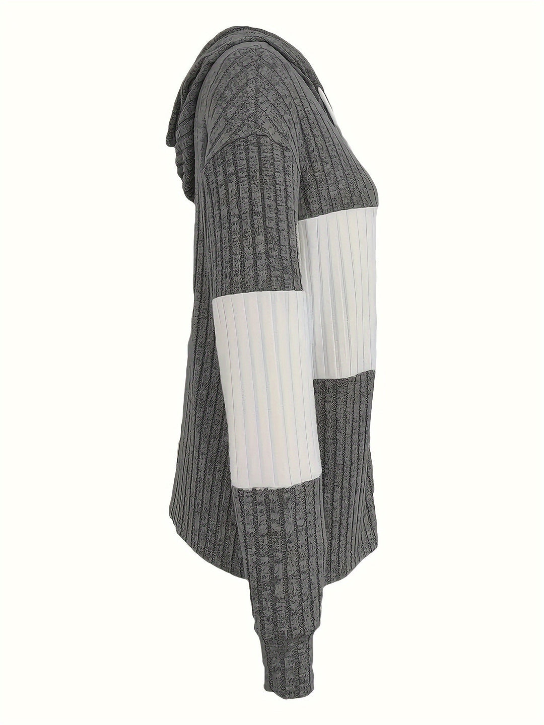 Women's Full Zip Hooded Textured Drawstring Jacket