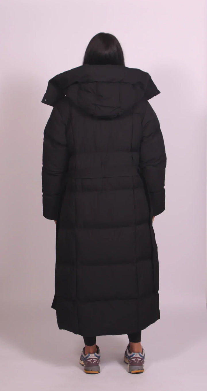 Women's Long Oversized Quilted High Collar Puffer Coat