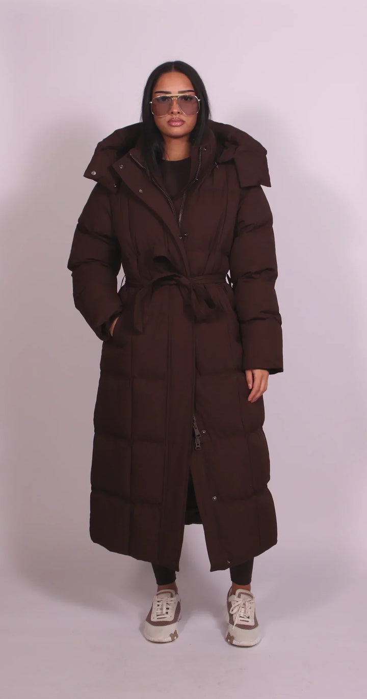 Women's Long Oversized Quilted High Collar Puffer Coat
