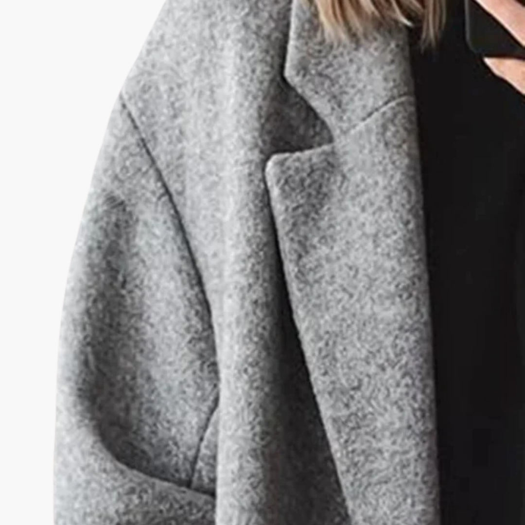 Women's Long Warm Collared Wool Blend Winter Coat