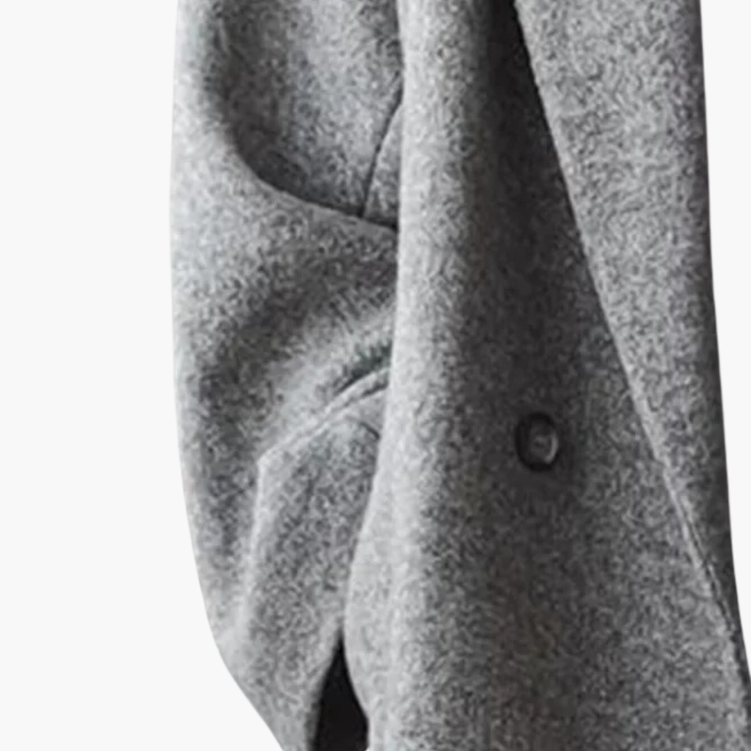 Women's Long Warm Collared Wool Blend Winter Coat