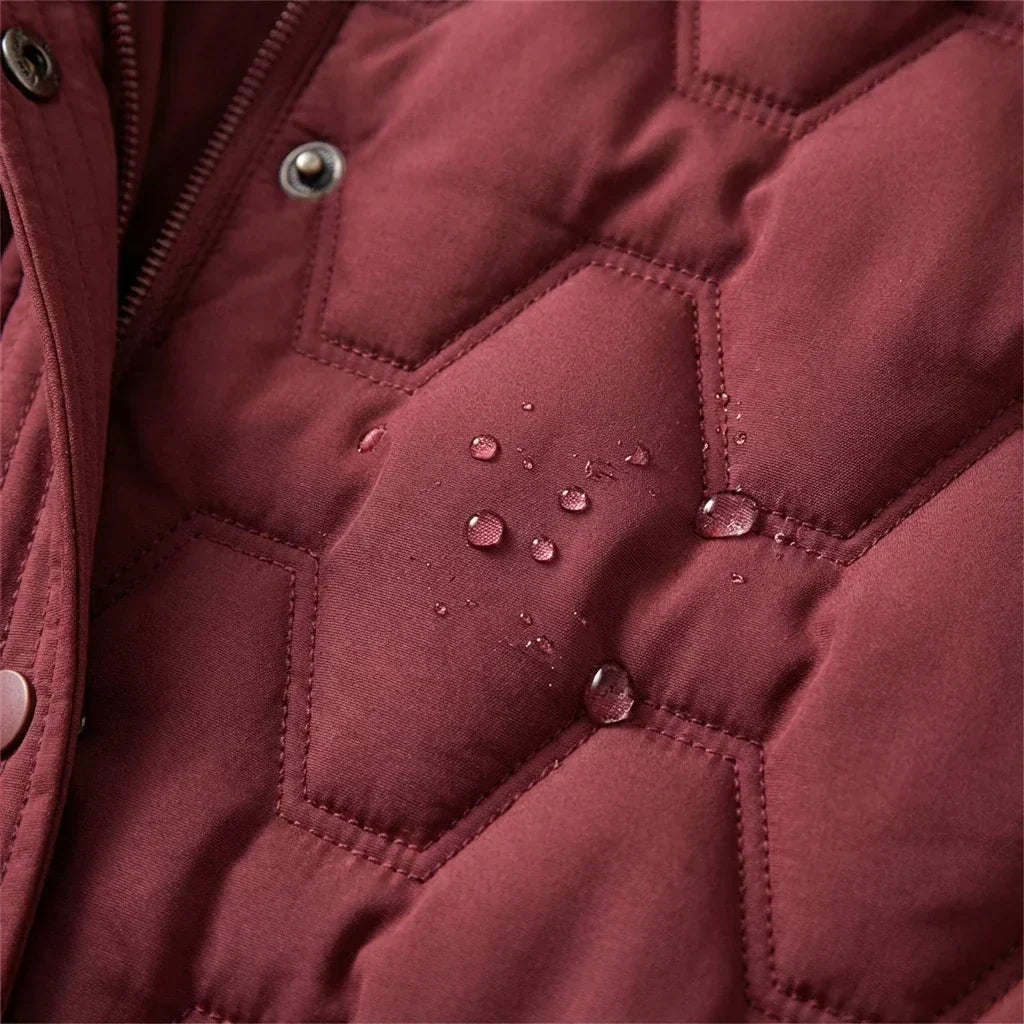 Women's Longline Hooded Insulated Quilted Down Coat