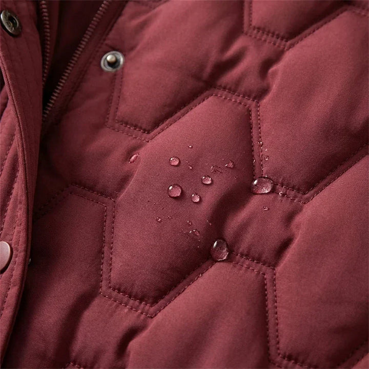 Women's Longline Hooded Insulated Quilted Down Coat