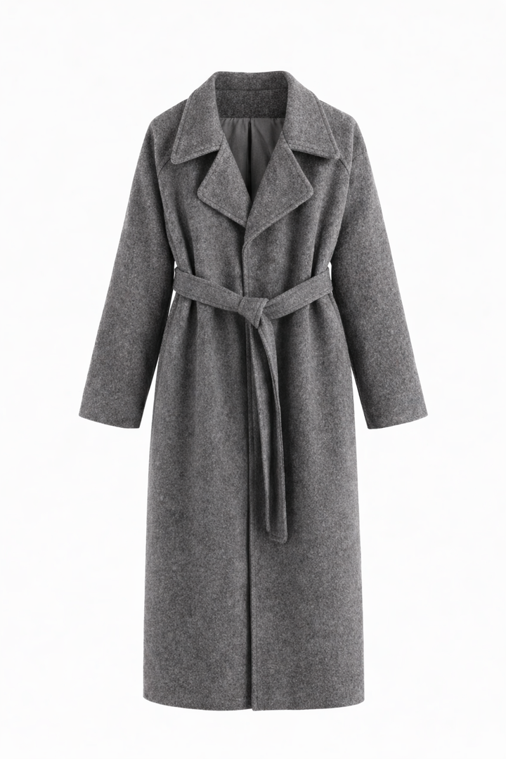 Women's Longline Lapel Collar Straight Fit Duster Coat