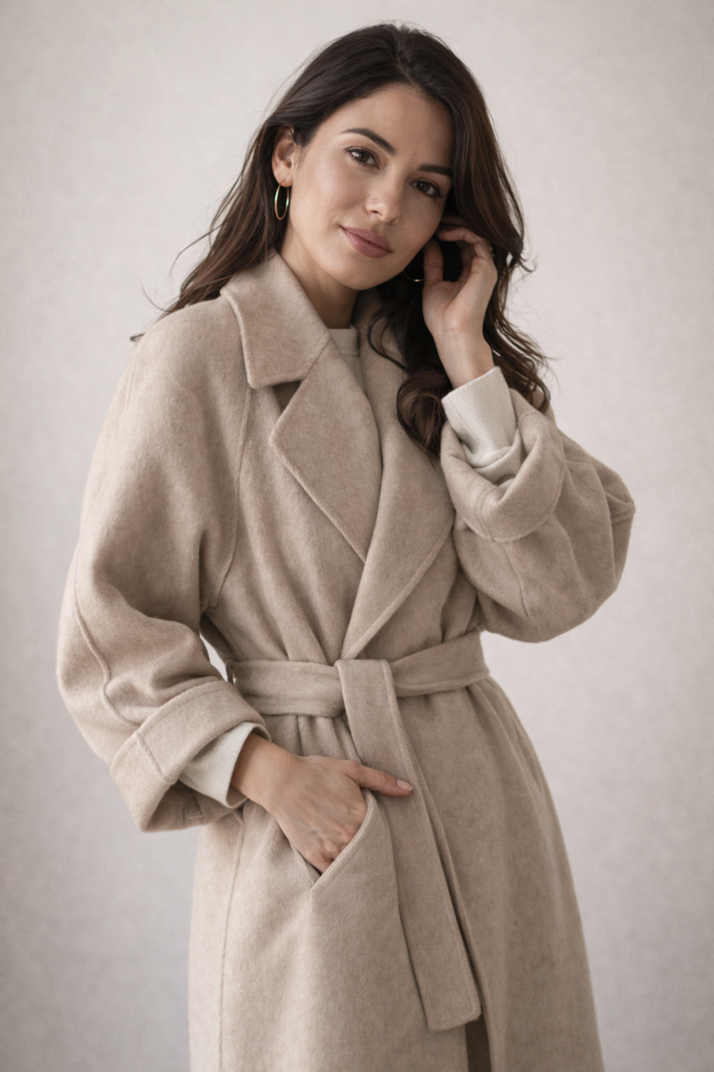 Women's Longline Lapel Collar Straight Fit Duster Coat