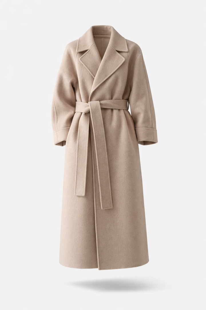 Women's Longline Lapel Collar Straight Fit Duster Coat