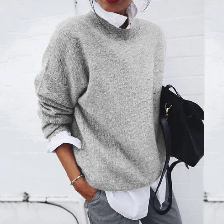 Women's Loose Fit Oversized Long Sleeve Cashmere Sweater