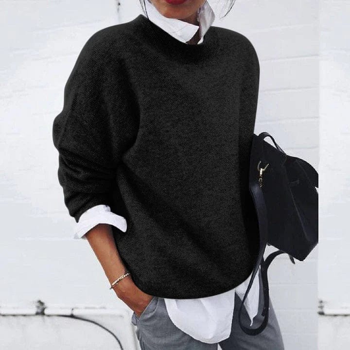 Women's Loose Fit Oversized Long Sleeve Cashmere Sweater