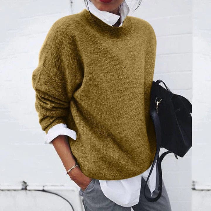 Women's Loose Fit Oversized Long Sleeve Cashmere Sweater