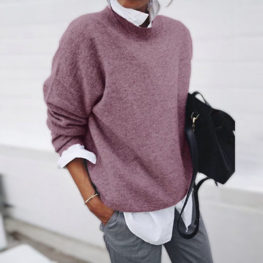 Women's Loose Fit Oversized Long Sleeve Cashmere Sweater