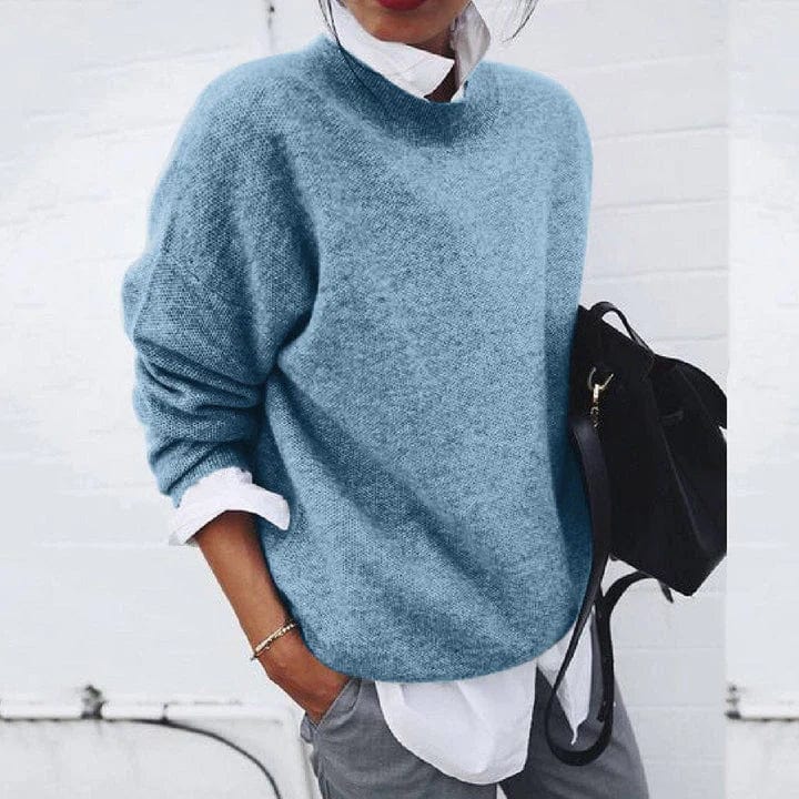 Women's Loose Fit Oversized Long Sleeve Cashmere Sweater