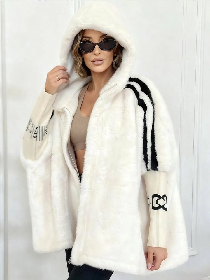 Women's Oversized Faux Fur Lined Hooded Winter Coat