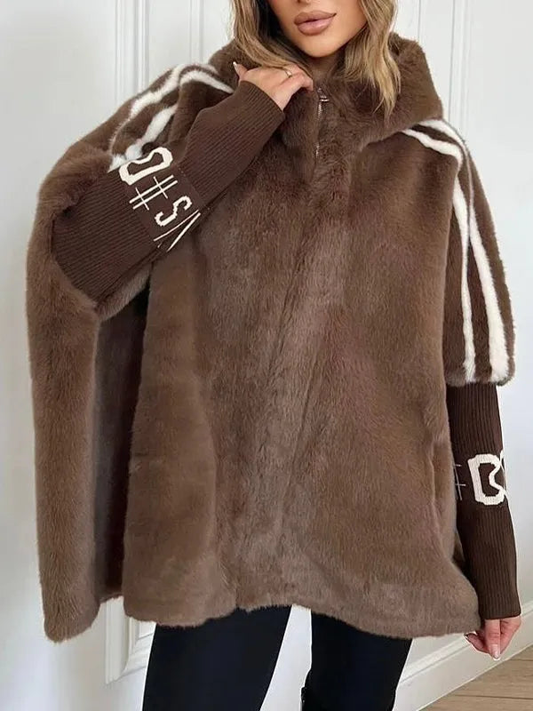 Women's Oversized Faux Fur Lined Hooded Winter Coat