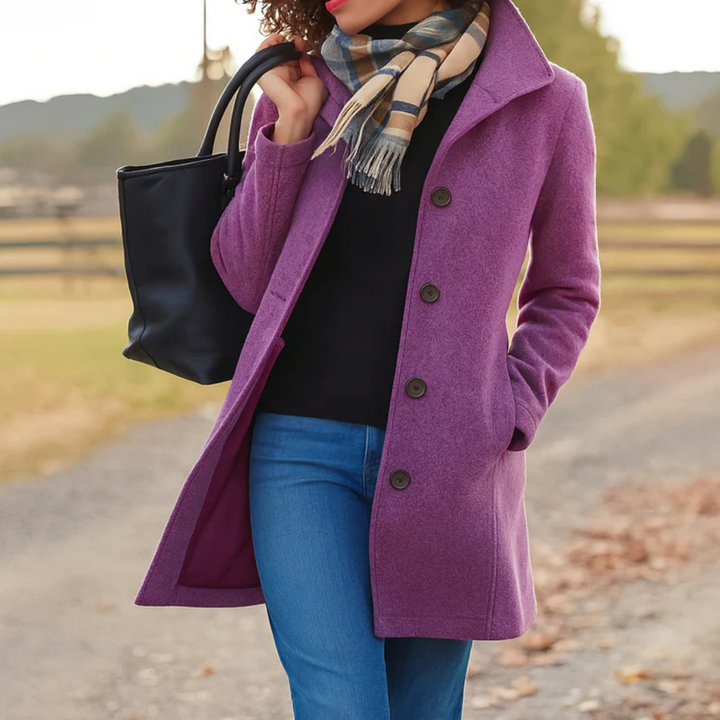 Women's Straight Fit Button Up Lightweight Fall Coat