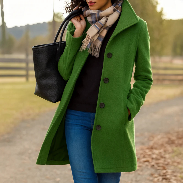 Women's Straight Fit Button Up Lightweight Fall Coat