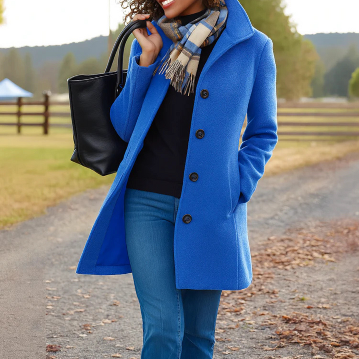 Women's Straight Fit Button Up Lightweight Fall Coat